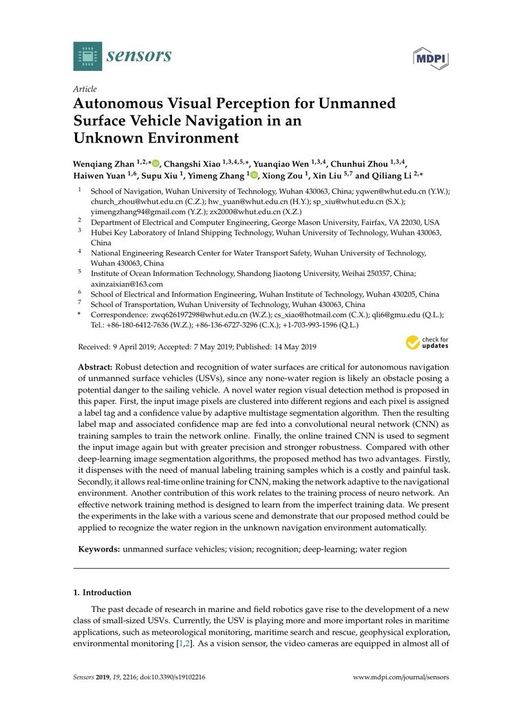 First page of autonomous visual perception paper