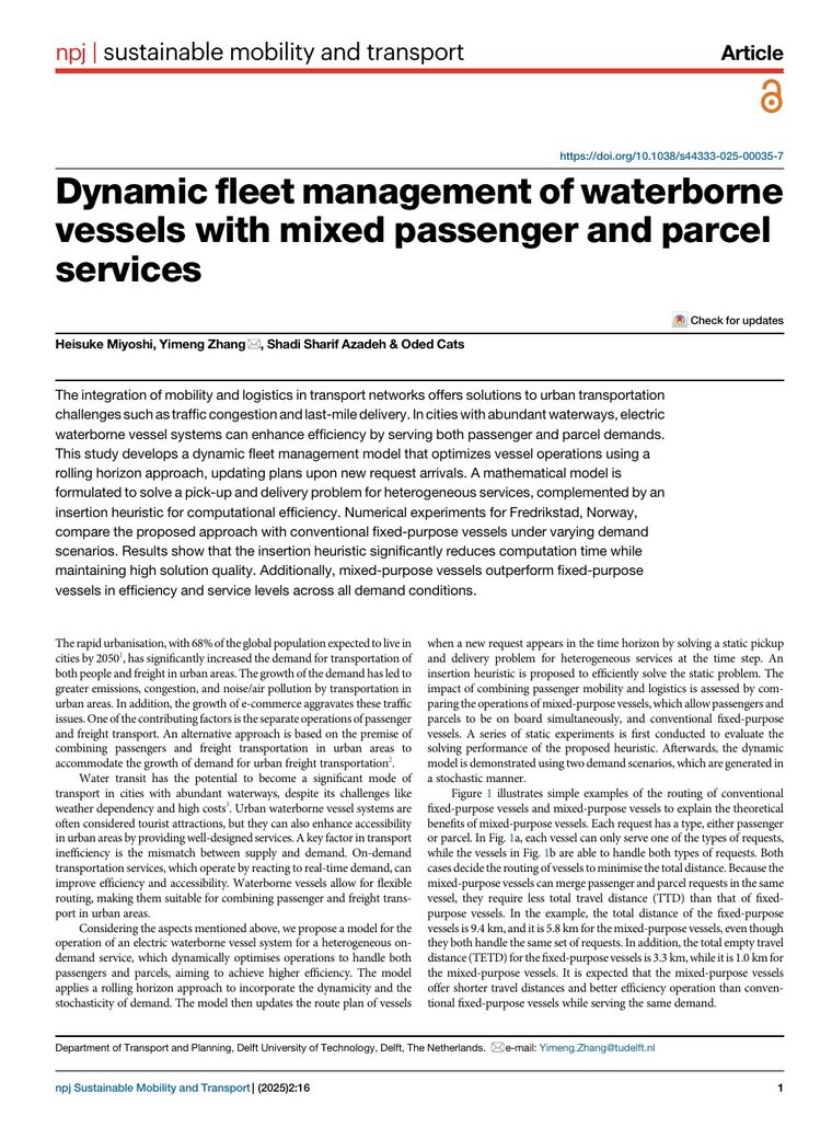 First page of waterborne vessel fleet management paper