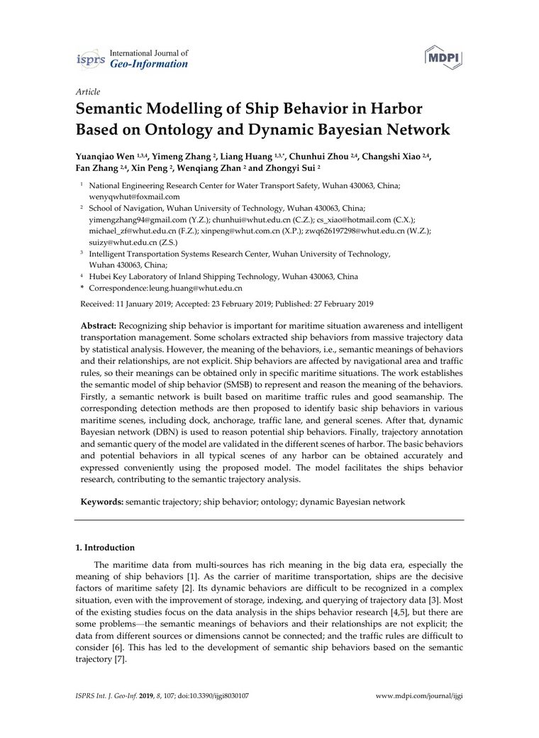 First page of semantic ship behavior harbor paper