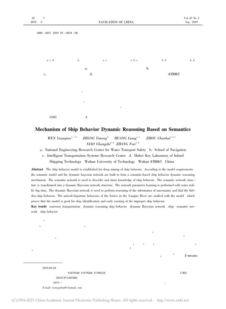 First page of ship behavior dynamic reasoning paper